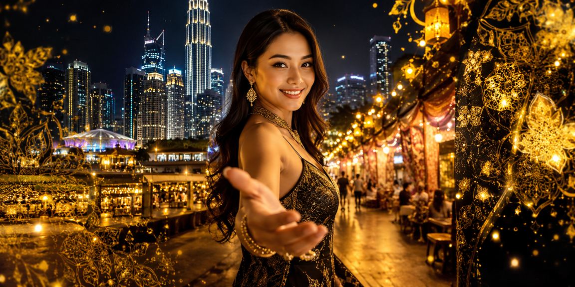Suasana kasino dalam talian moden di Kuala Lumpur dengan pelbagai permainan meja